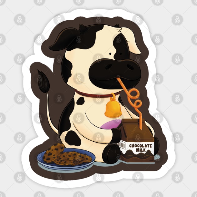 Choco Cow Sticker by Sketchbook ni Abi